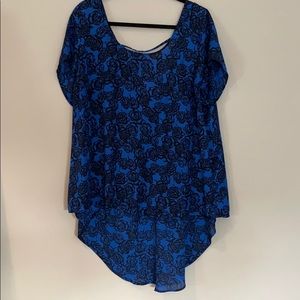 High low short sleeve